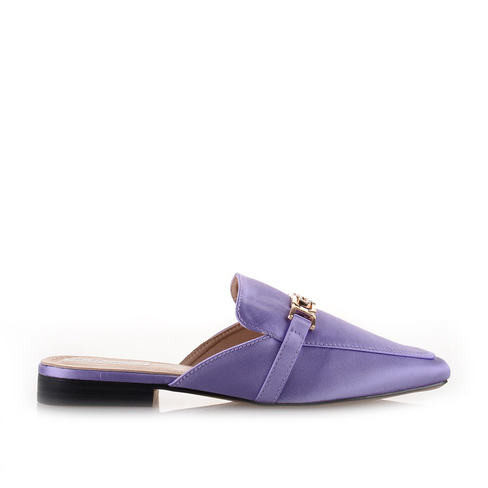 Flat Mules σε Μωβ χρώμα Famous