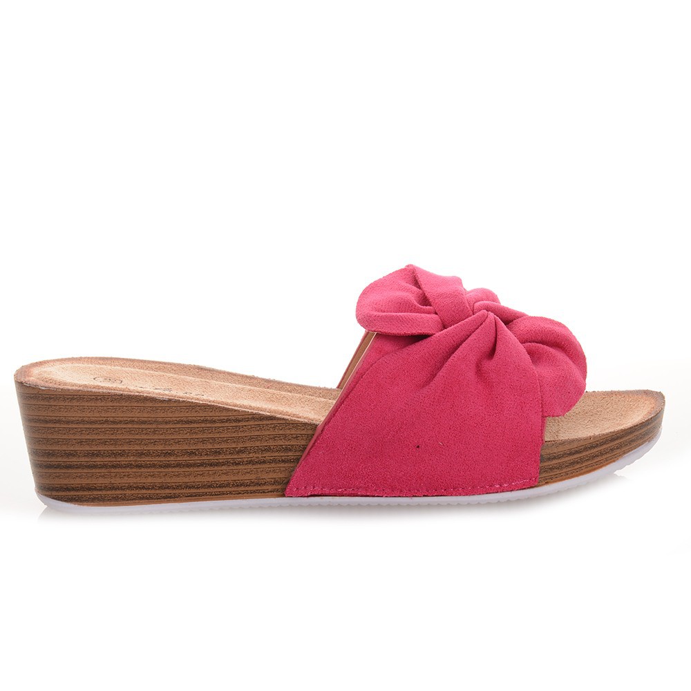 Φούξια Πλατφόρμες με Φιόγκο Famous