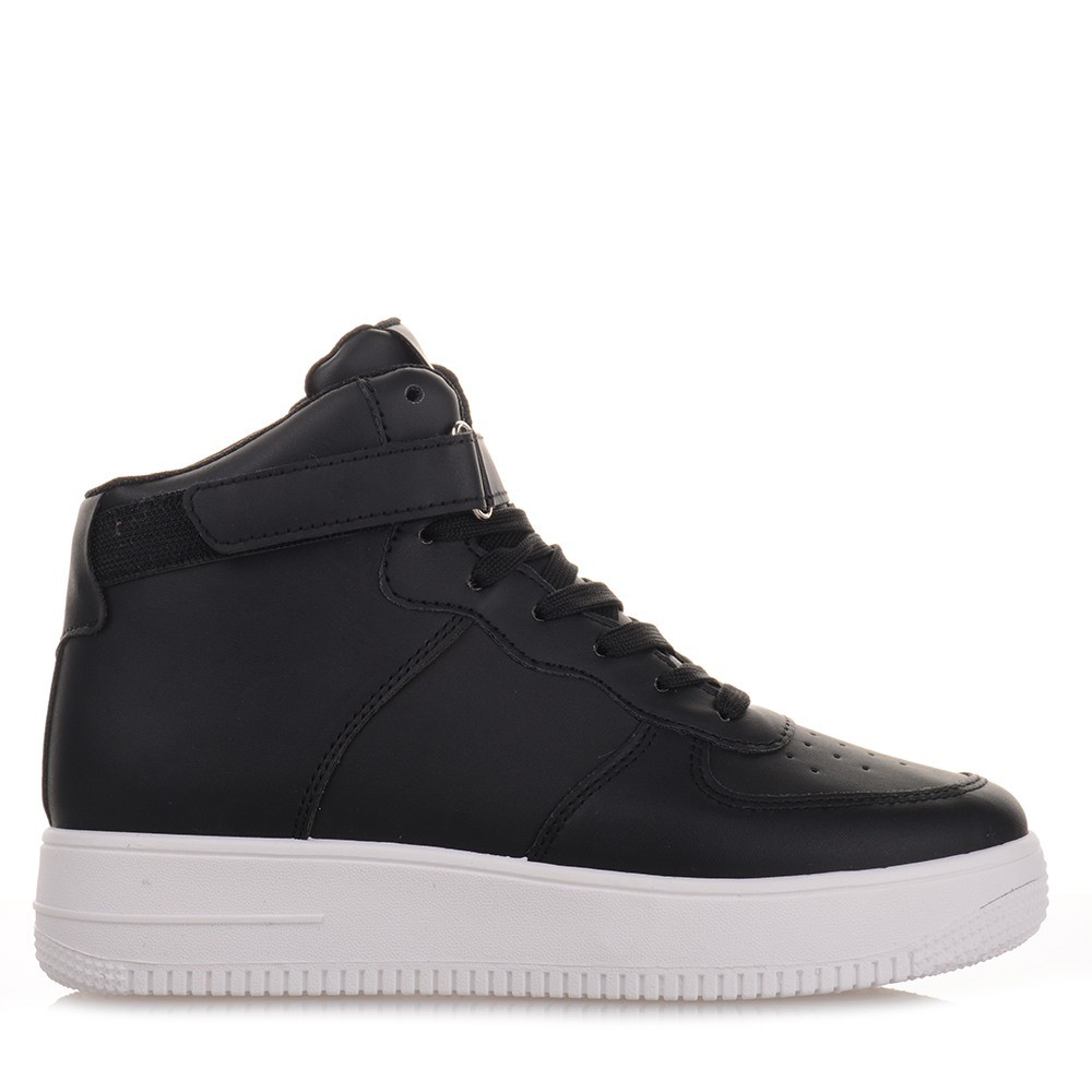 Γυναικεία Μαύρα Sneakers Μποτάκια Famous