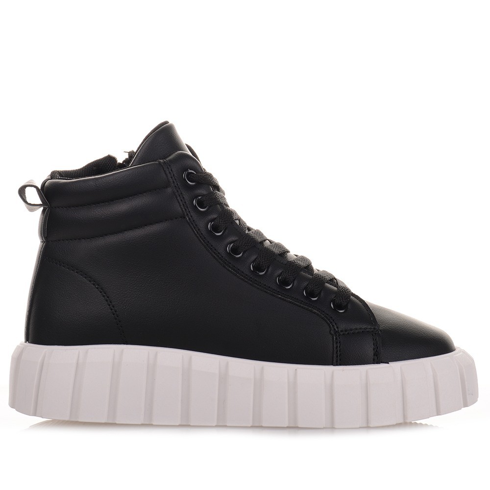 Γυναικεία Μαύρα Μποτάκια Sneakers Famous