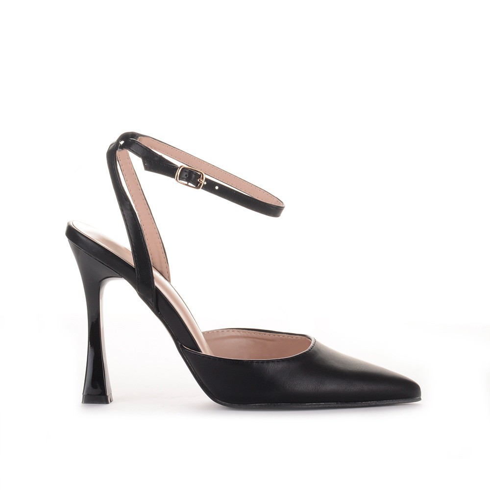 Mαύρες Open Heel Γόβες Famous