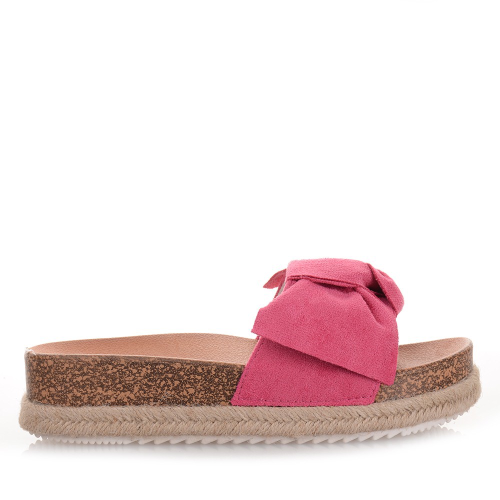 Φούξια Flatforms με Φιόγκο Famous