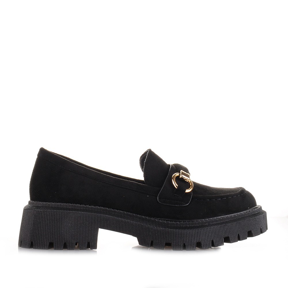 Γυναικεία μαύρα loafers Famous