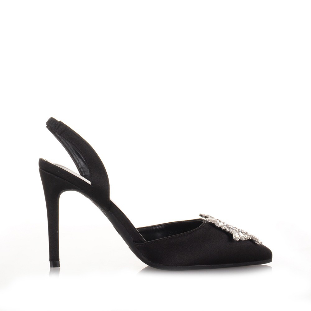 Γόβες Open Heel με μεταλλική λεπτομέρεια Famous