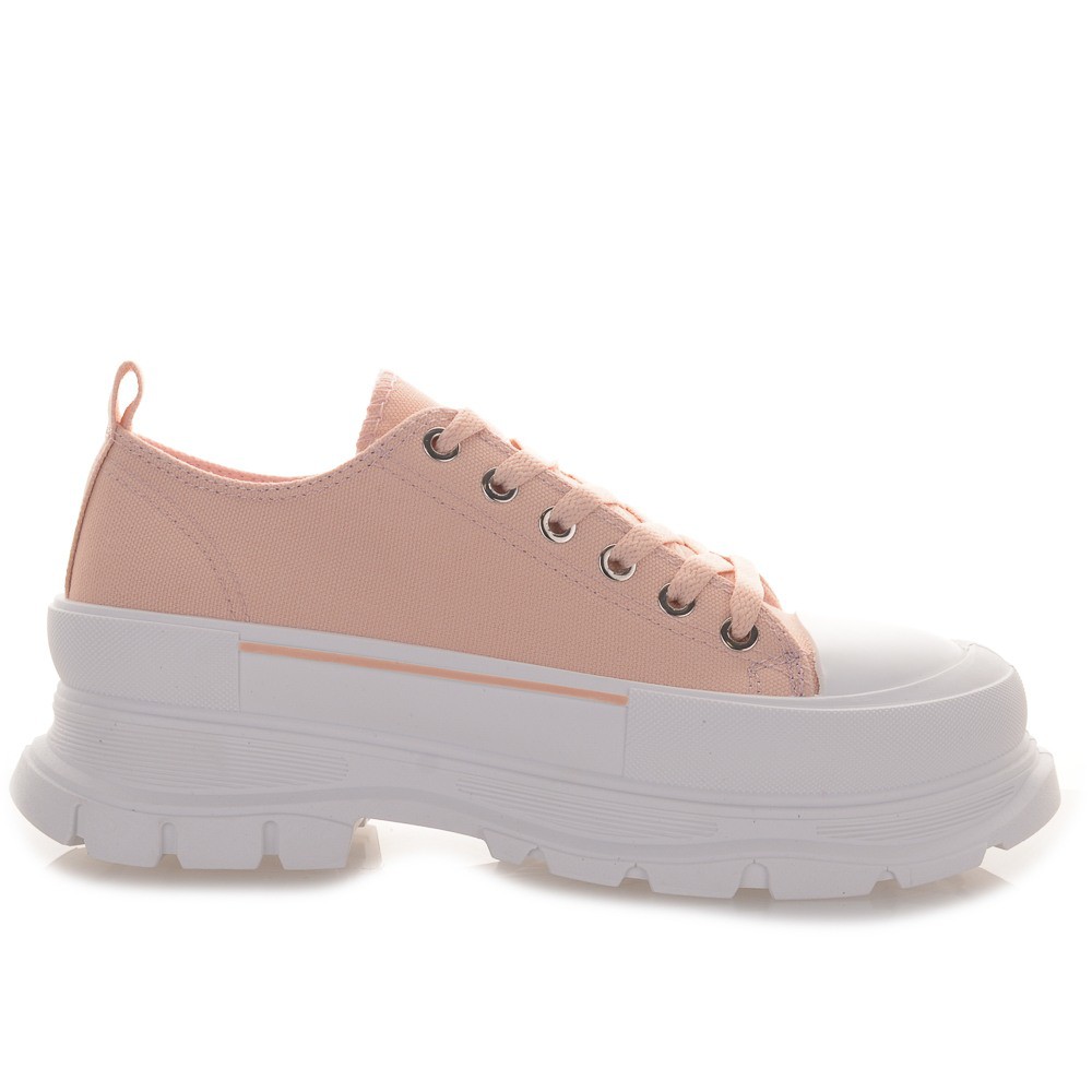 Γυναικεία sneakers σε ροζ χρώμα Famous