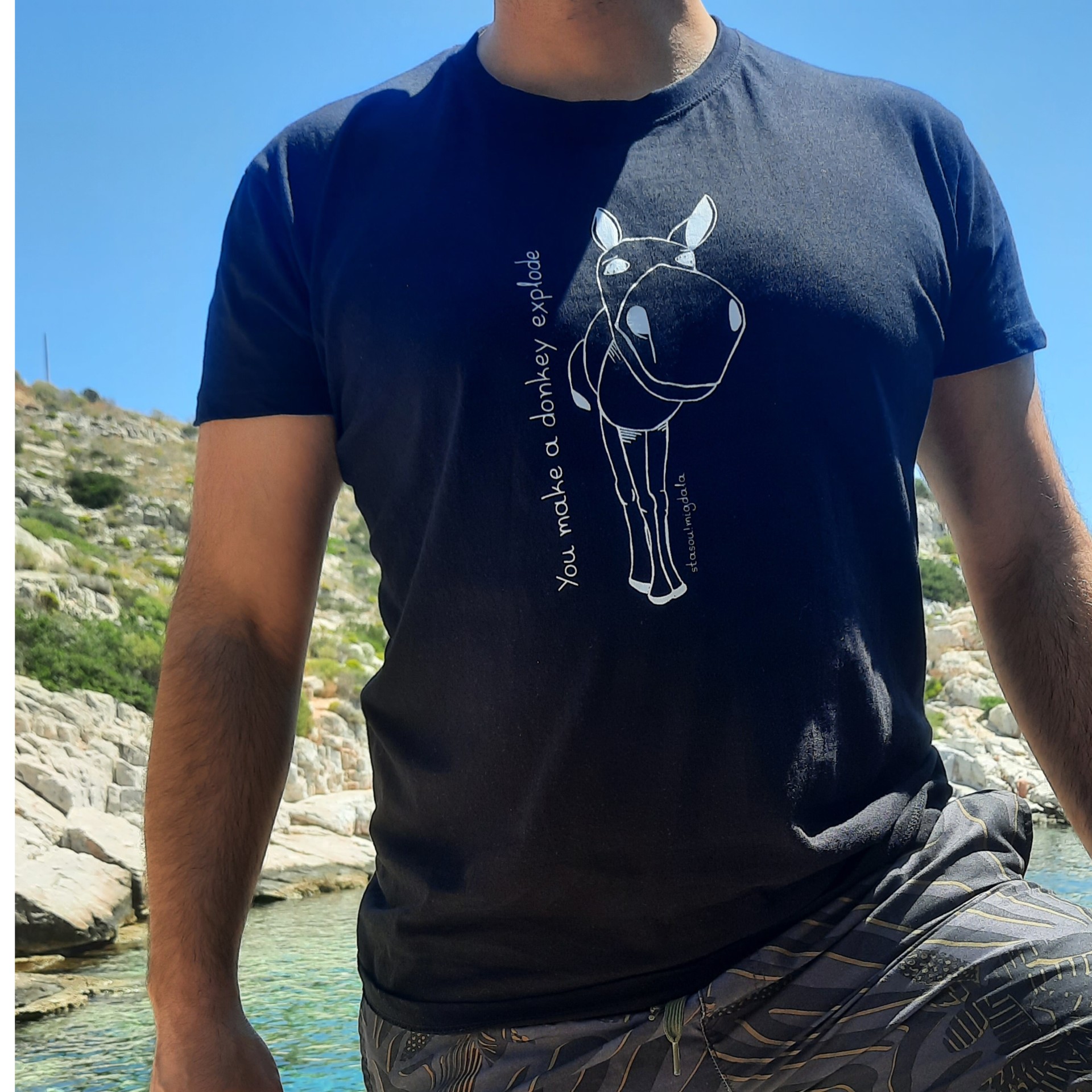 T-shirt black donkey