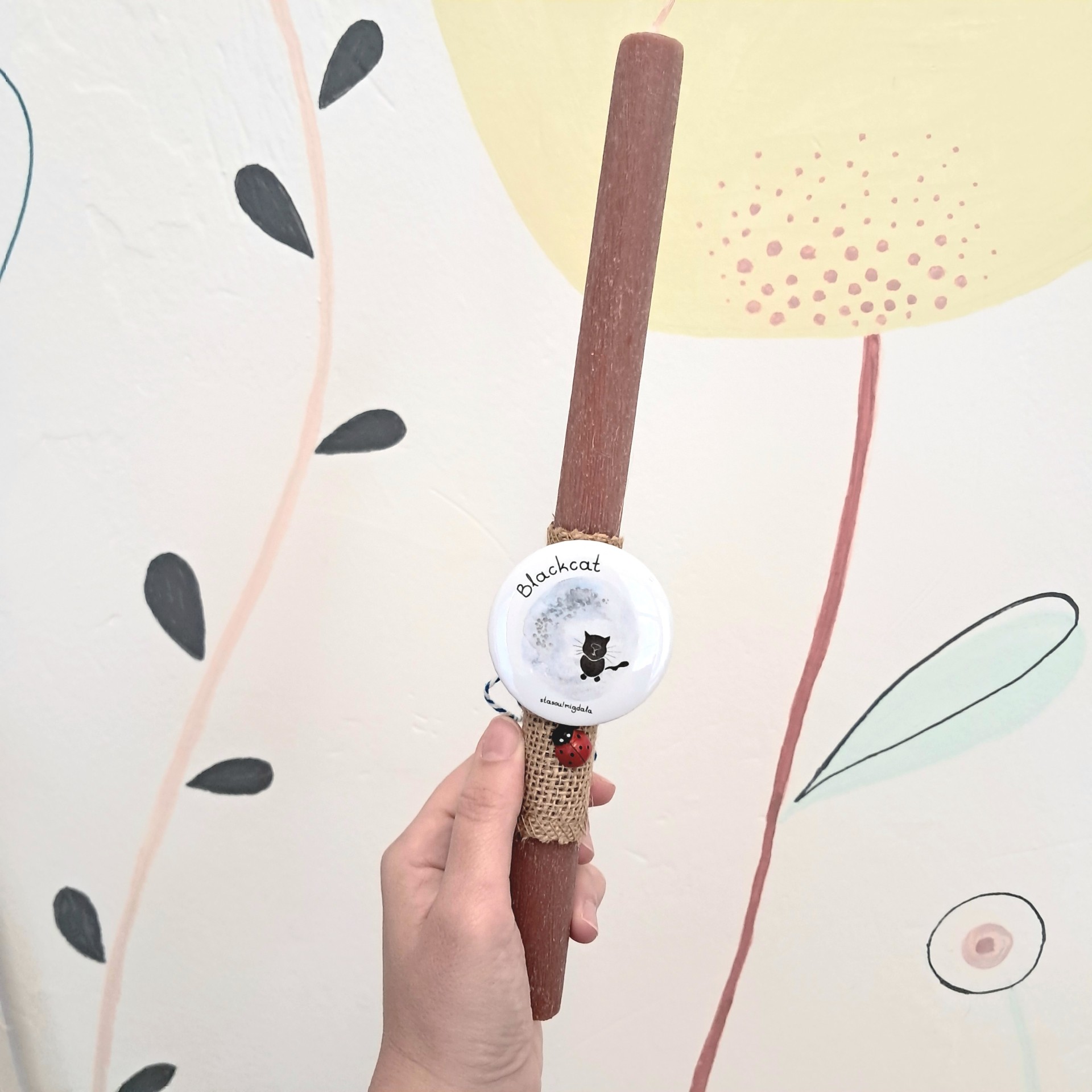 λαμπάδα blackcat pin