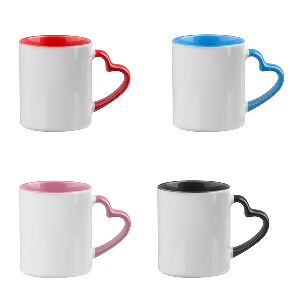 MUG 11oz. Color Heart handle