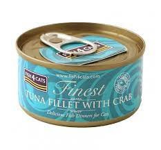Fish4Cats Κονσέρβα Γάτας Finest Φιλέτο Τόνου με Καβούρι 5x70gr