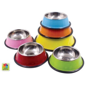 Στρογγυλό μεταλλικό μπόλ σκύλου 30cm με αντιολισθιτική βάση