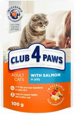 Club 4 Paws Σολομός σε Ζελέ 24x100gr