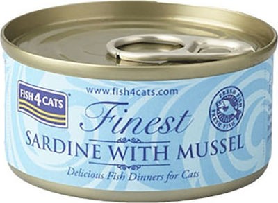 Fish4Cats Κονσέρβα Γάτας Finest Σαρδέλα με Μύδια 5x70gr