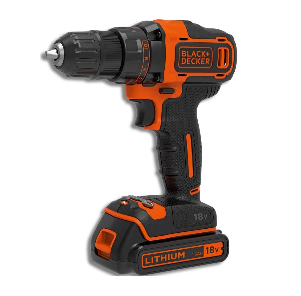 Black & Decker Δραπανοκατσάβιδο Μπαταρίας 18V / 1x1.5Ah (BDCDD186).