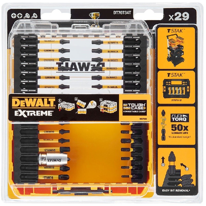 Σετ Μύτες DEWALT Extreme (29 τεμ.) DT70734T / Tough Case.