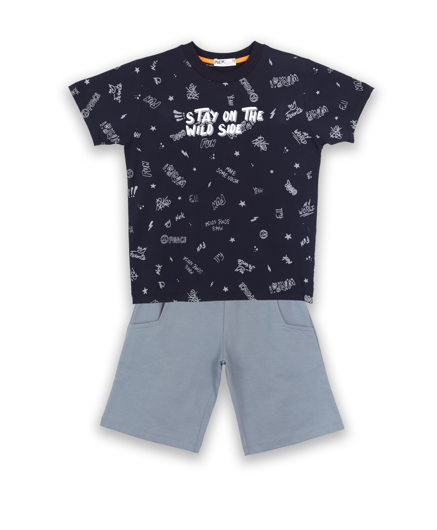 παιδικό σετ με t shirt και σόρτς ΝΕΚ για αγόρι 
