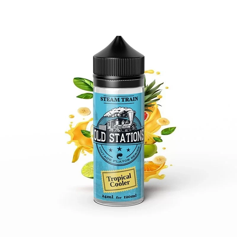 Steam Train Flavor Shot Old Stations Tropical Cooler 120ml-e57118