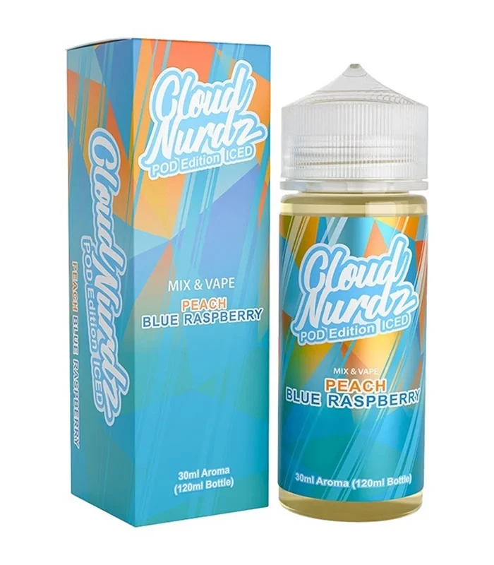 Cloud Nurdz Peach Blue Raspberry Pod Edition Iced 30ml/120ml-4e58e6