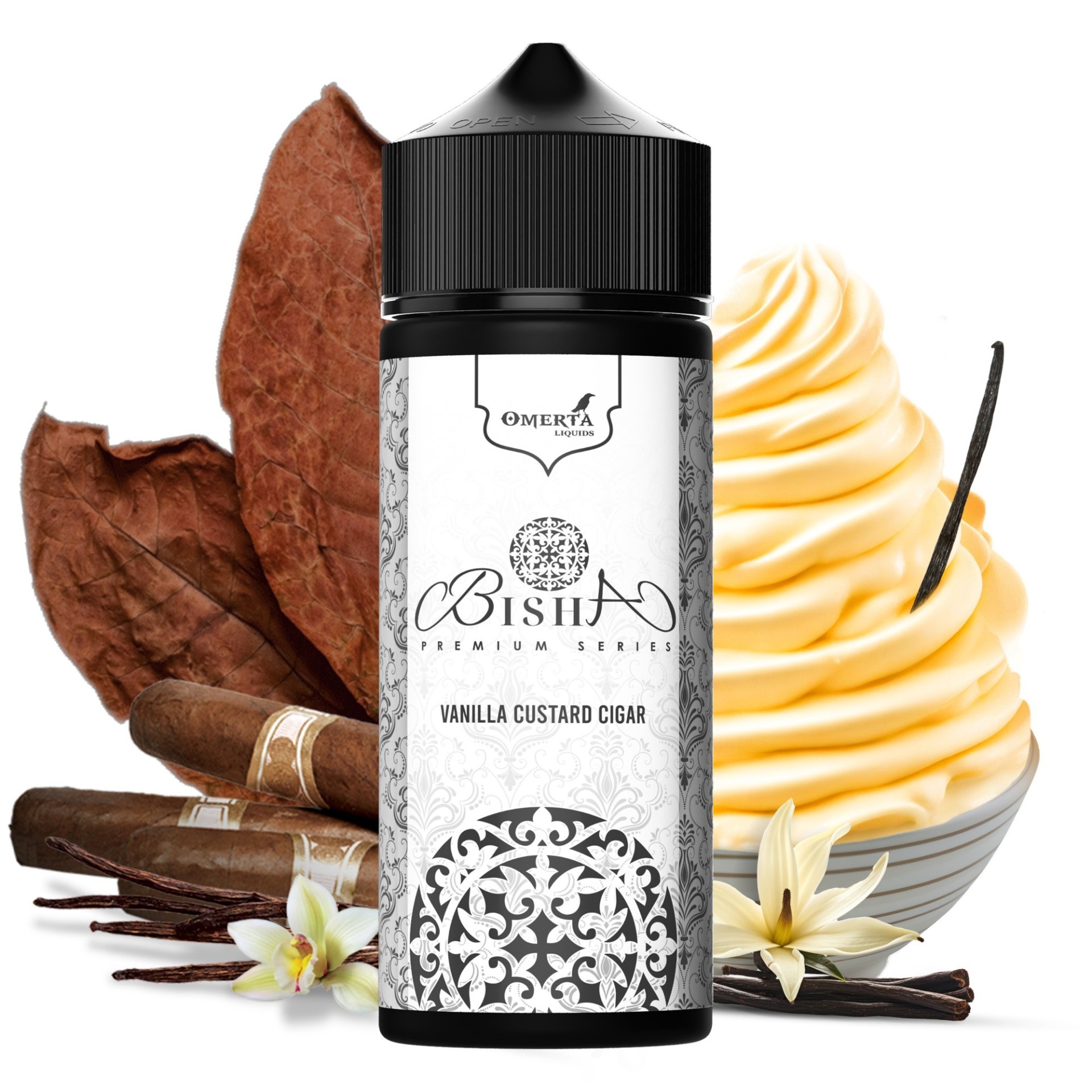 Bisha Vanilla Custard Cigar 120 ml-c0a322