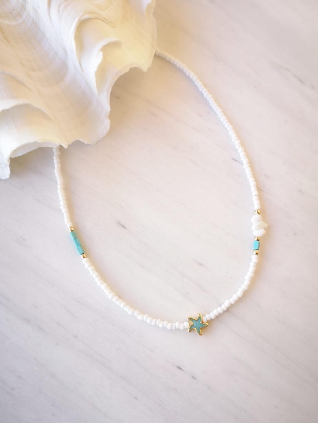 Sea star turquoise necklace