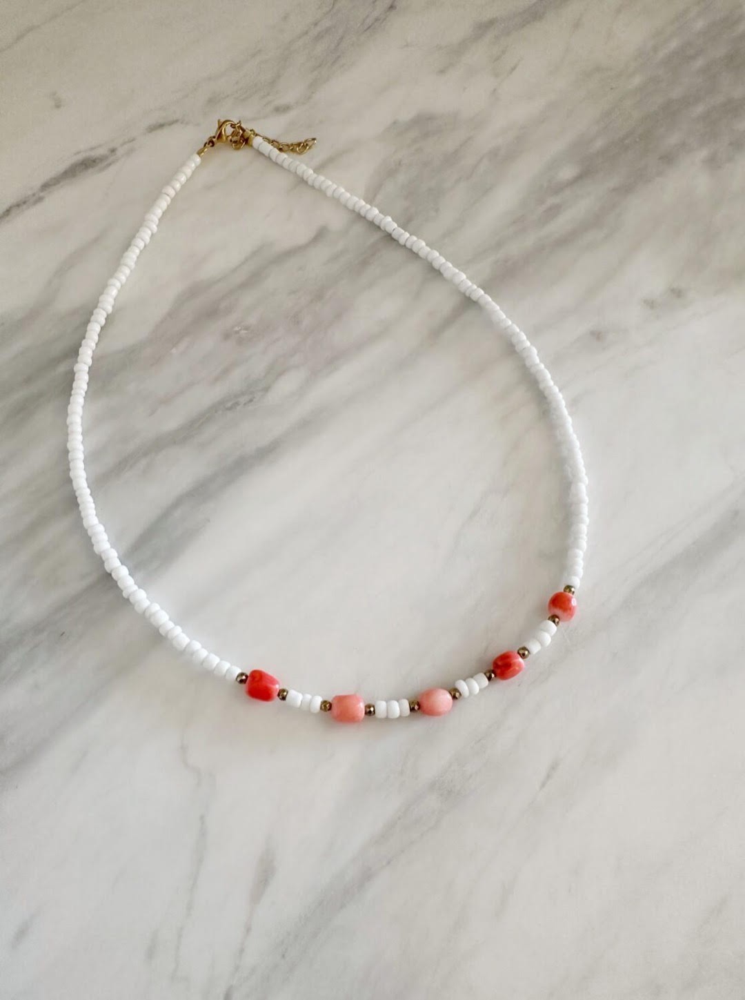 Coral passion necklace