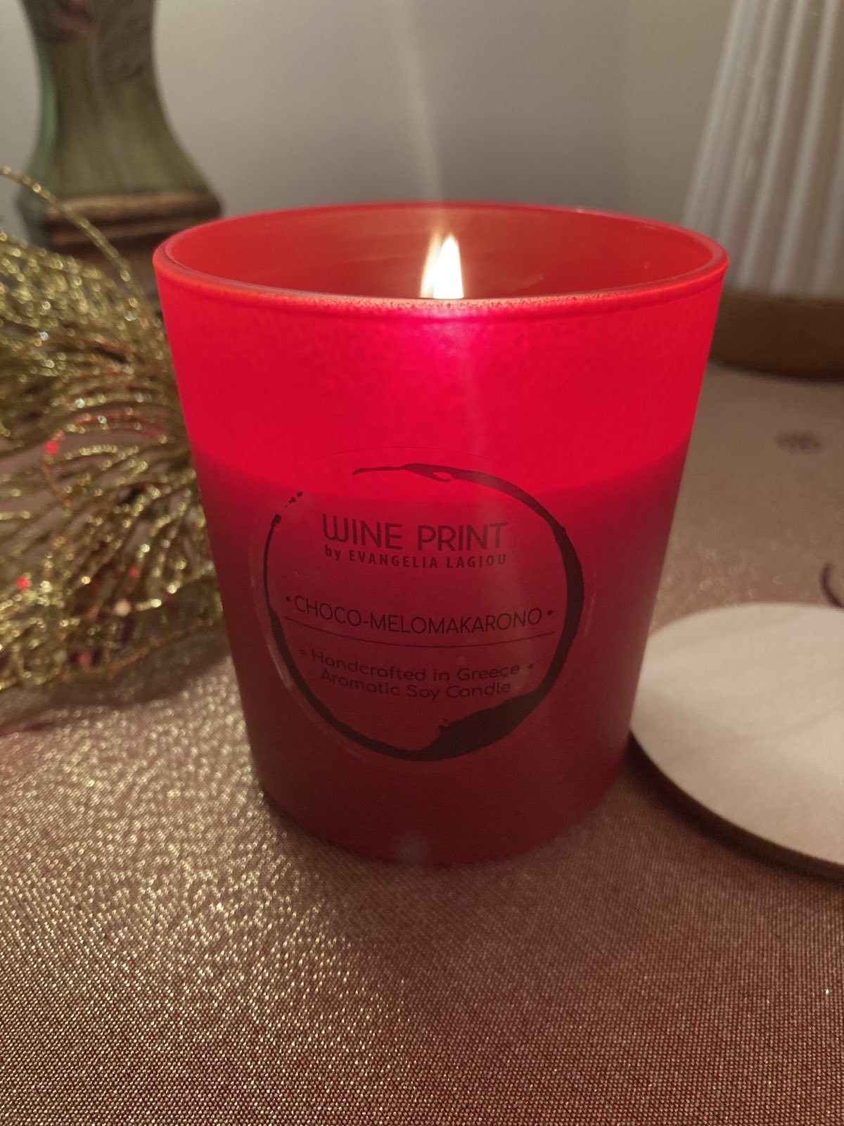 Choko- μελομακάρονο red ceramic cup