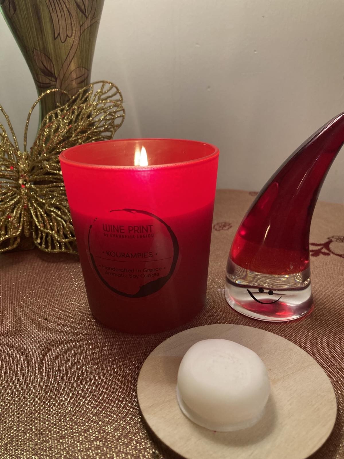 Kourampies red ceramic cup
