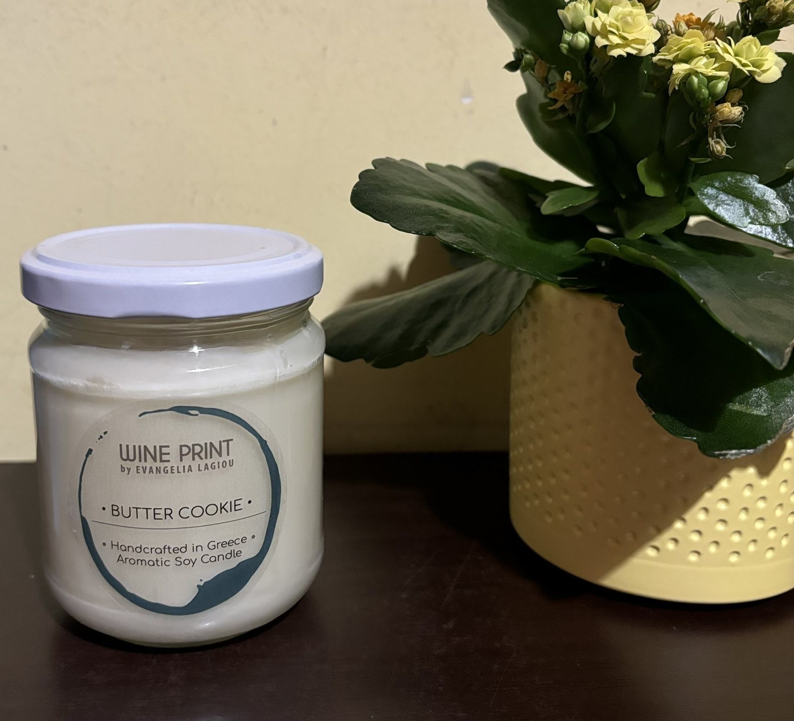 Butter cookie glass jar