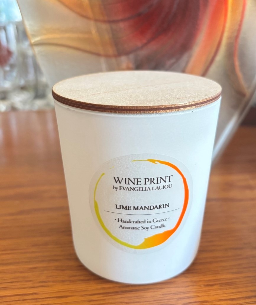 Lime mandarin white ceramic cup