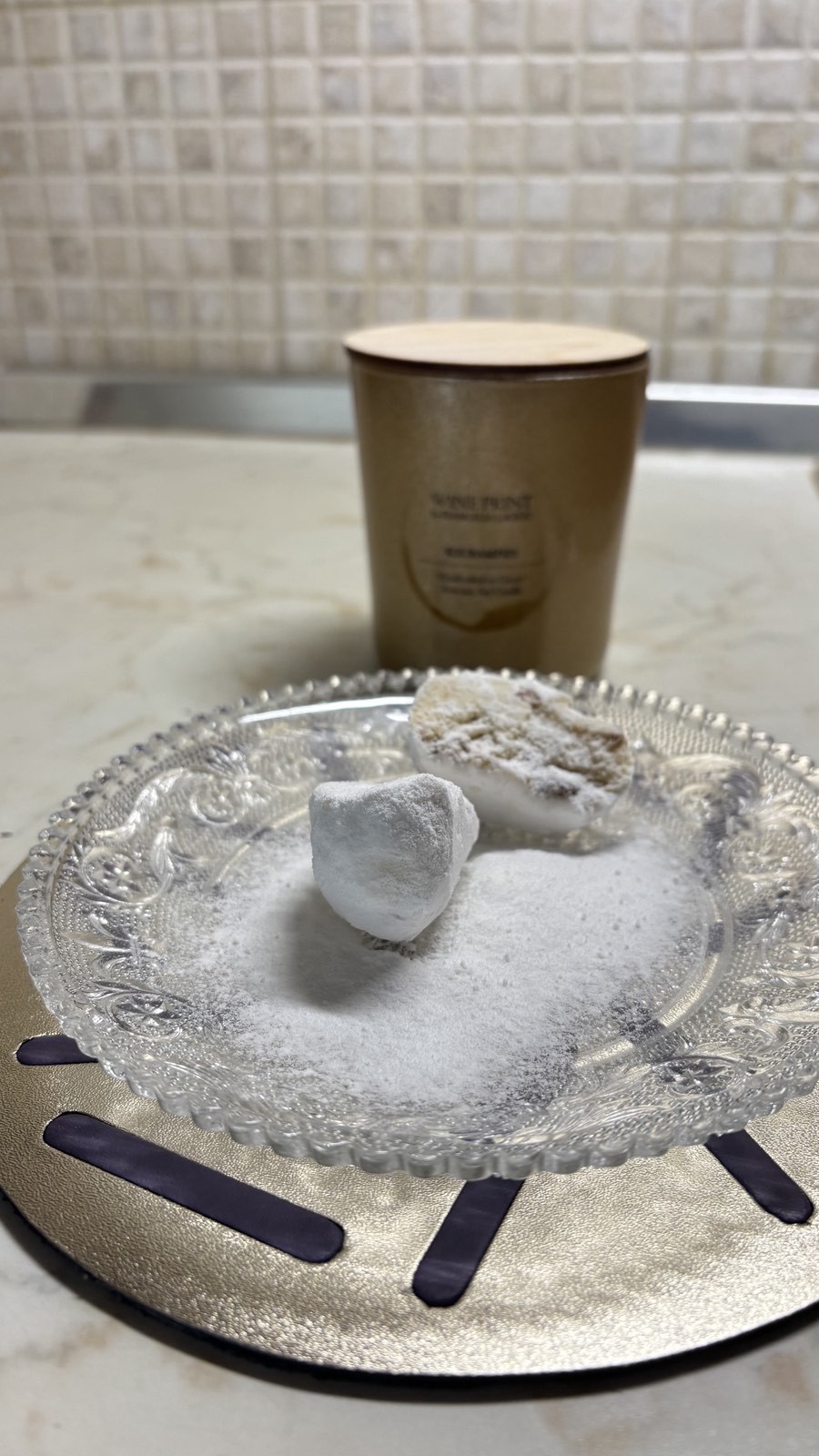 Kourampies golden ceramic cup