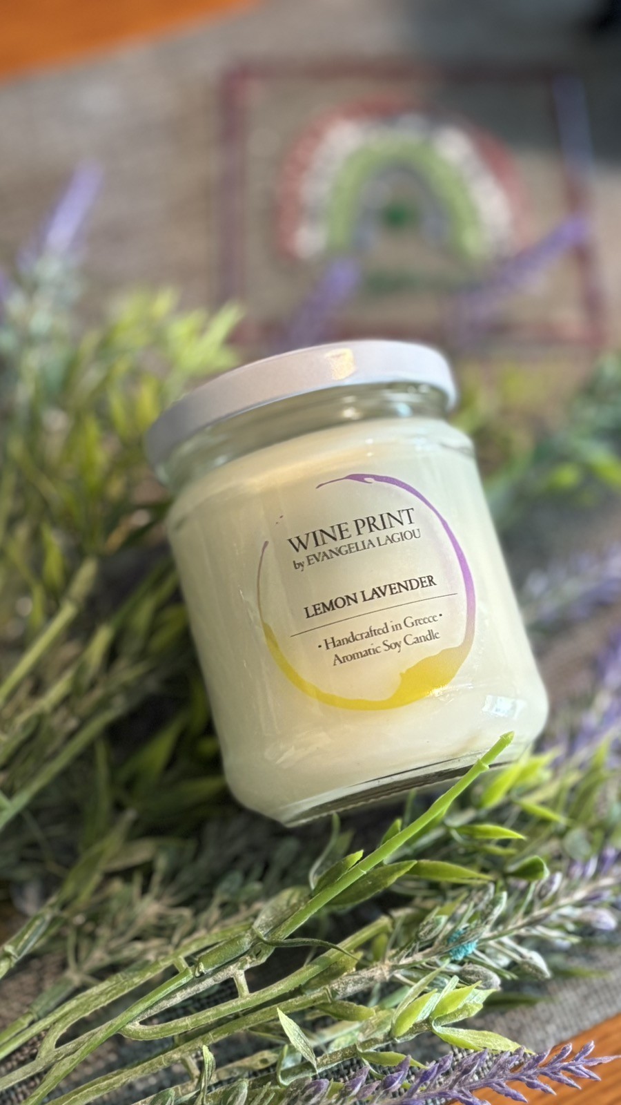 Lemon Lavender glass jar