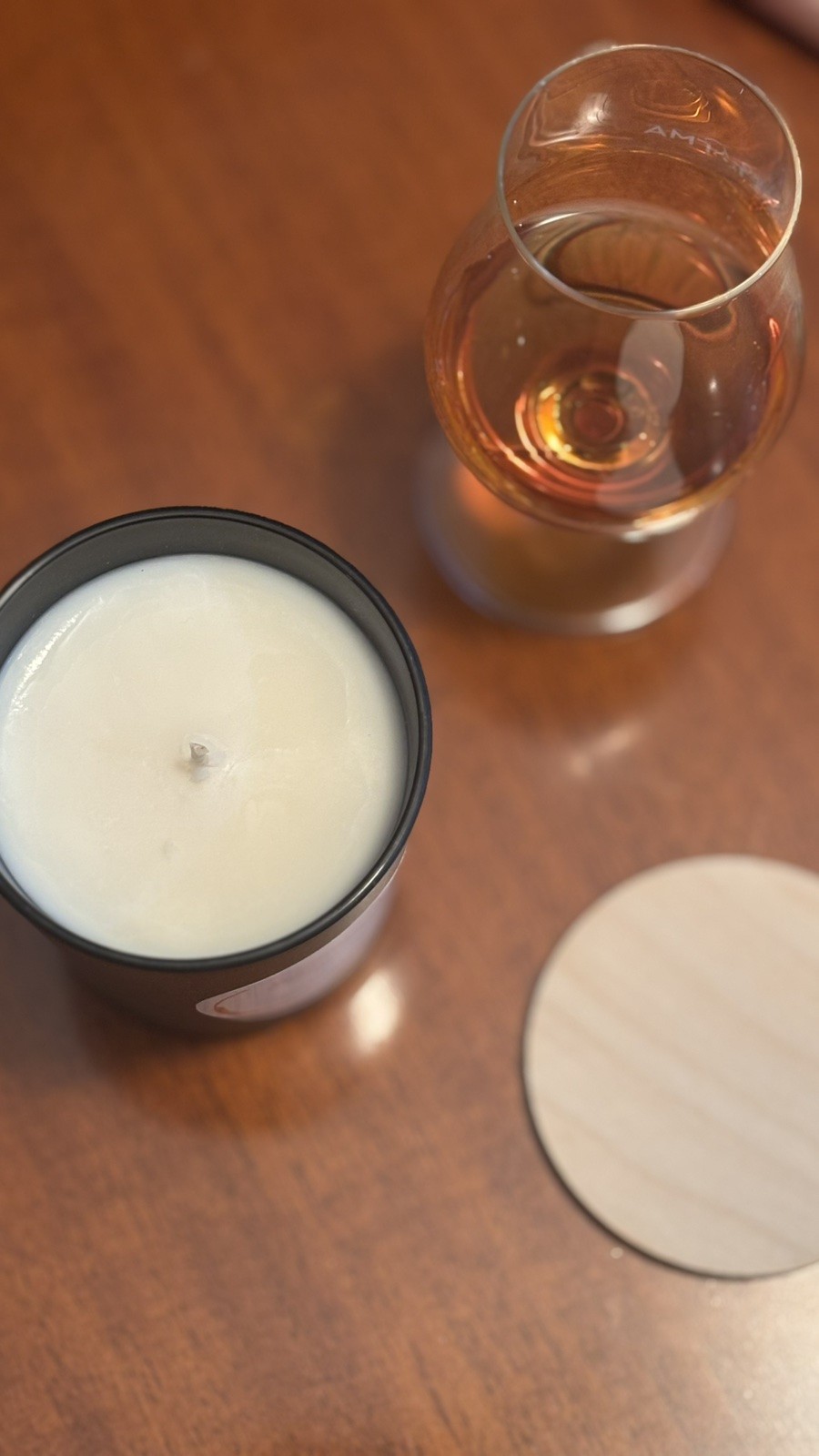 Rum beverage candle 