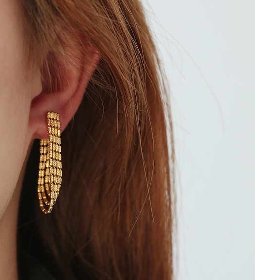 "Amaryllis" Golden Elegance Earrings