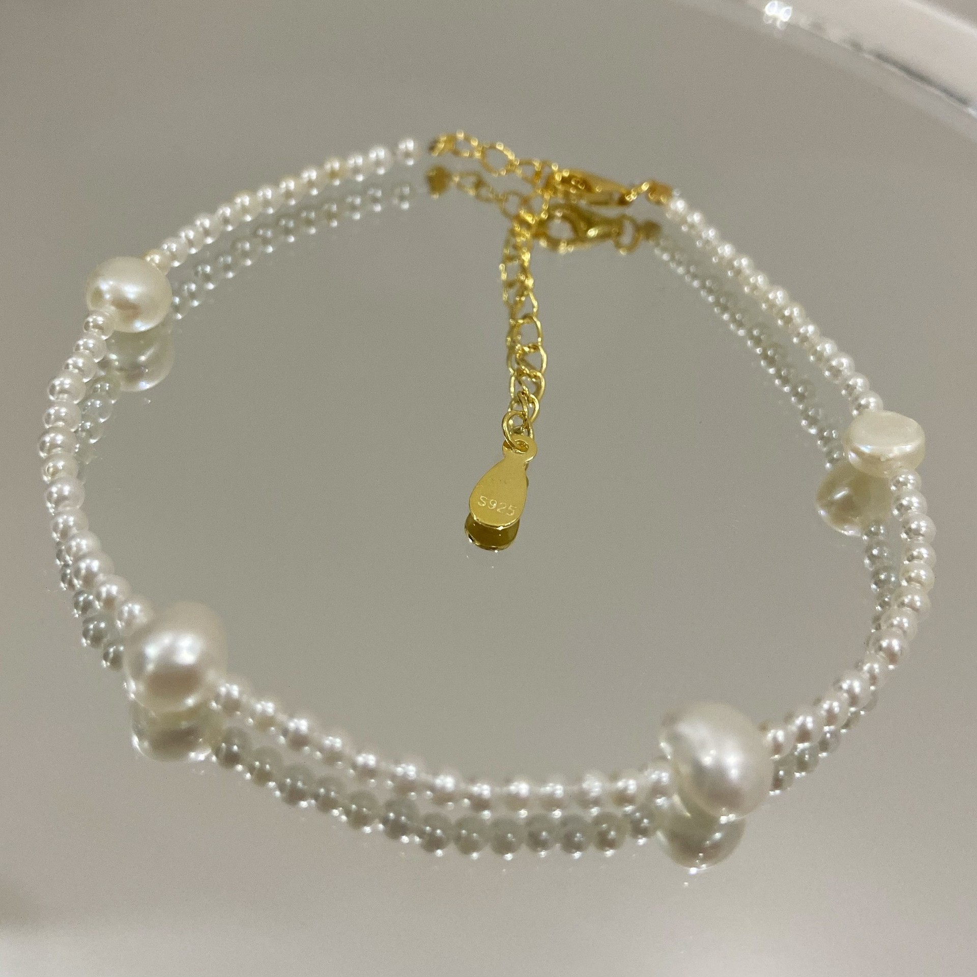 "Milto" Freshwater Pearl S925 18K Bracelet