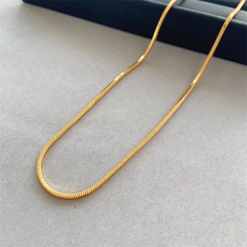 "Nicola" 18K Golden Snake-chain 1.20CM Necklace