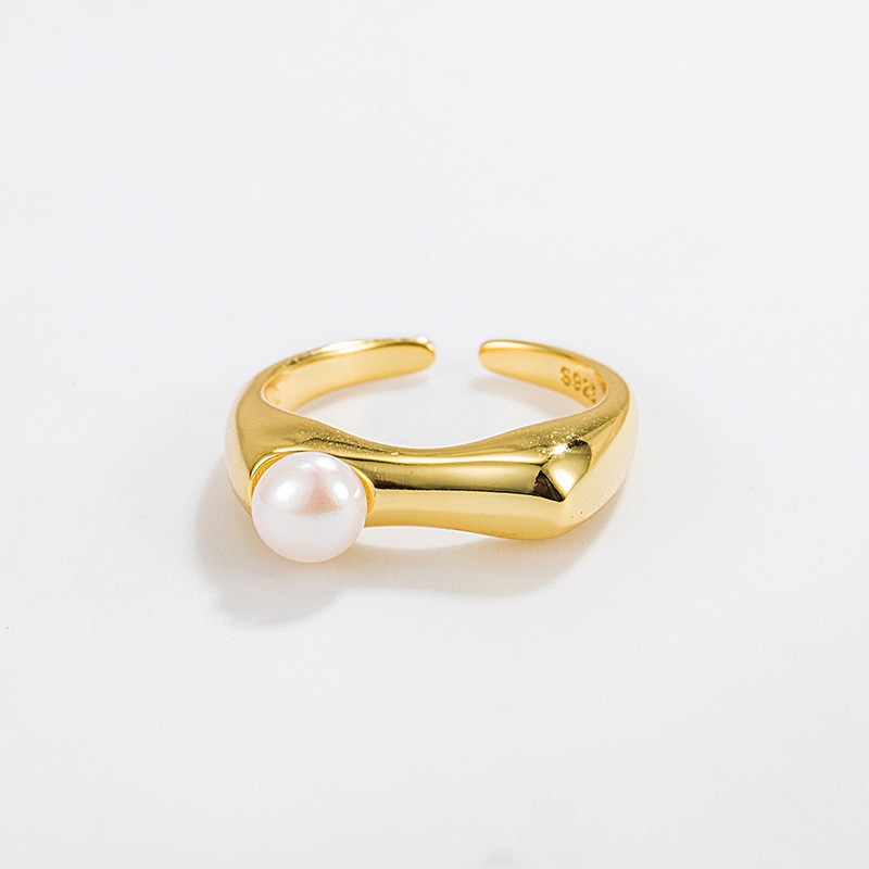 "Solène" Pearl 18K Gold-plated S925 Ring