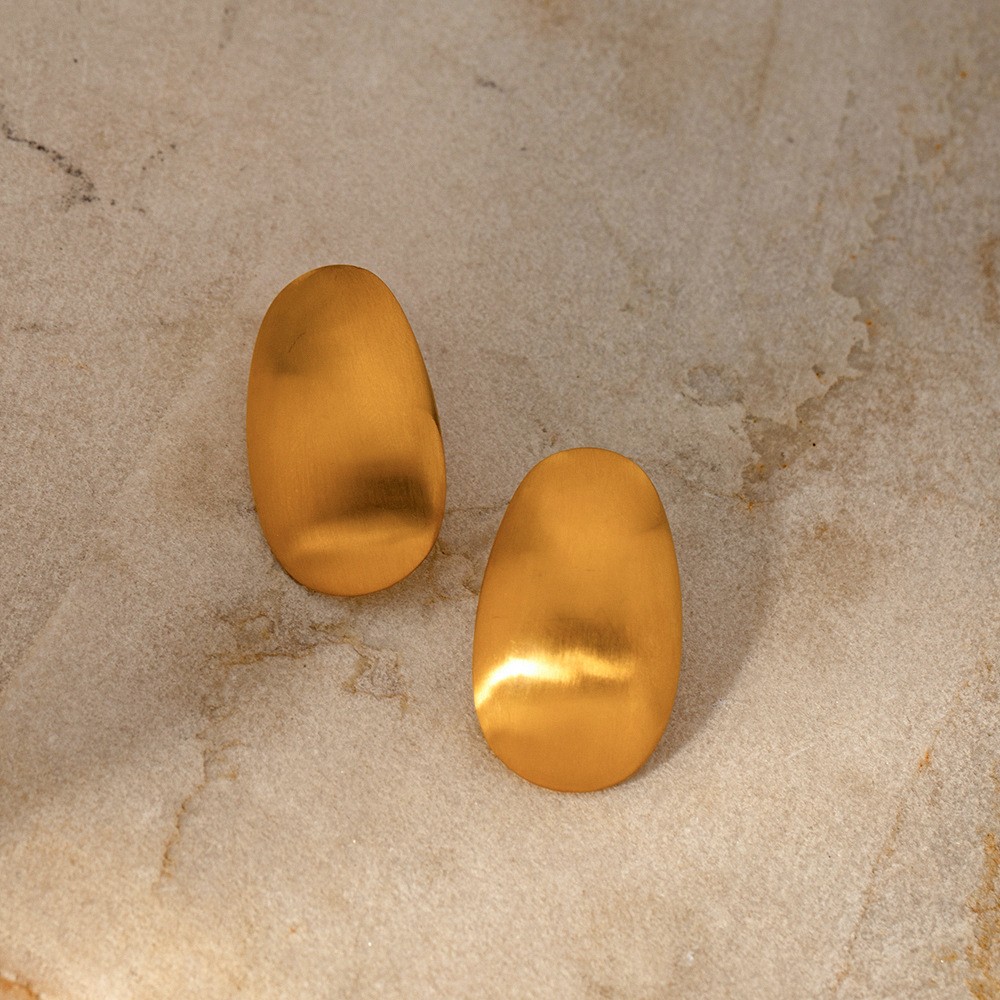 "Garbiñe" 18K Golden Statement Earrings