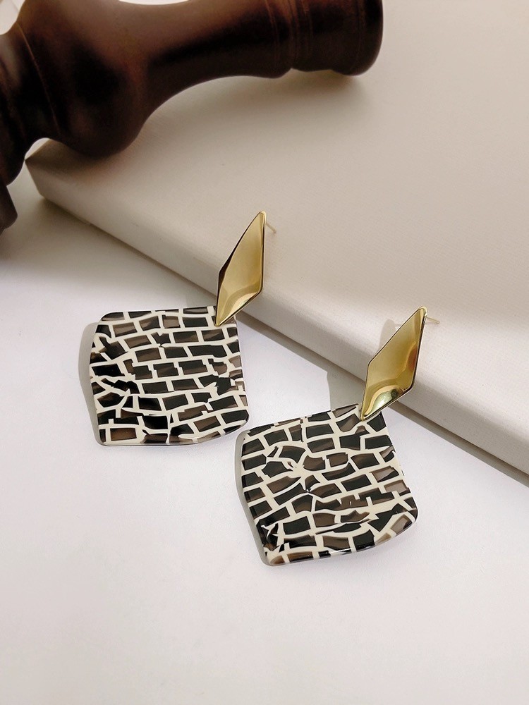 "Arte" Acrylic Chic Retro S925 Earrings