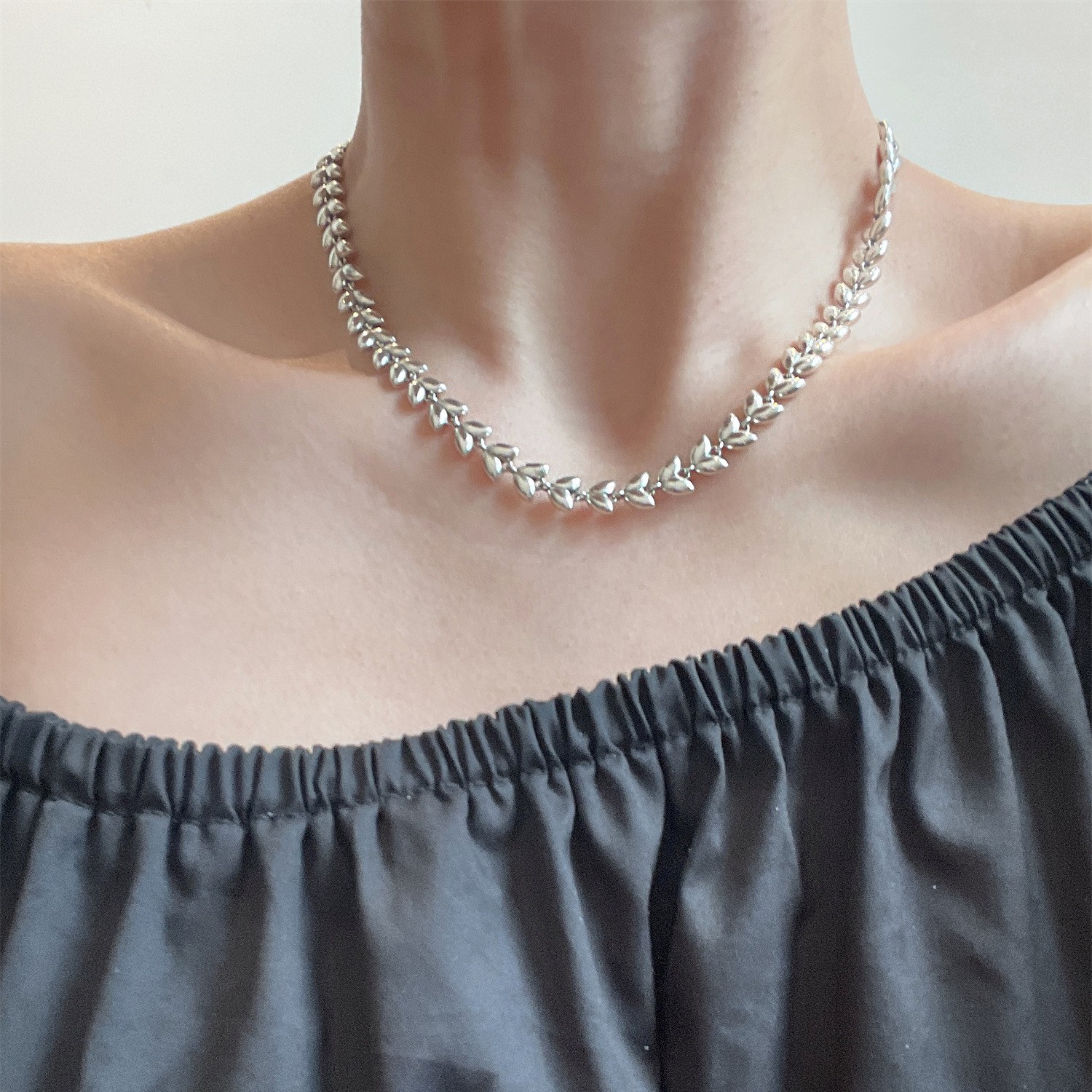 "Marguerite"  Silver 925 Statement Necklace