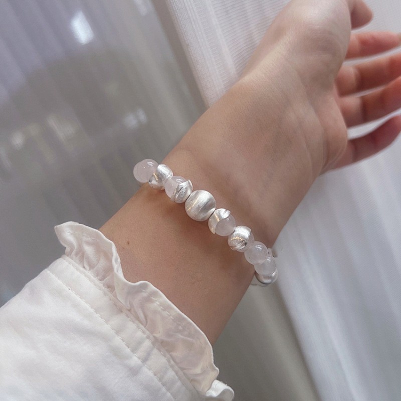 "Kalcedon" Silver 925 Handmade Chalcedony Stone Bracelet