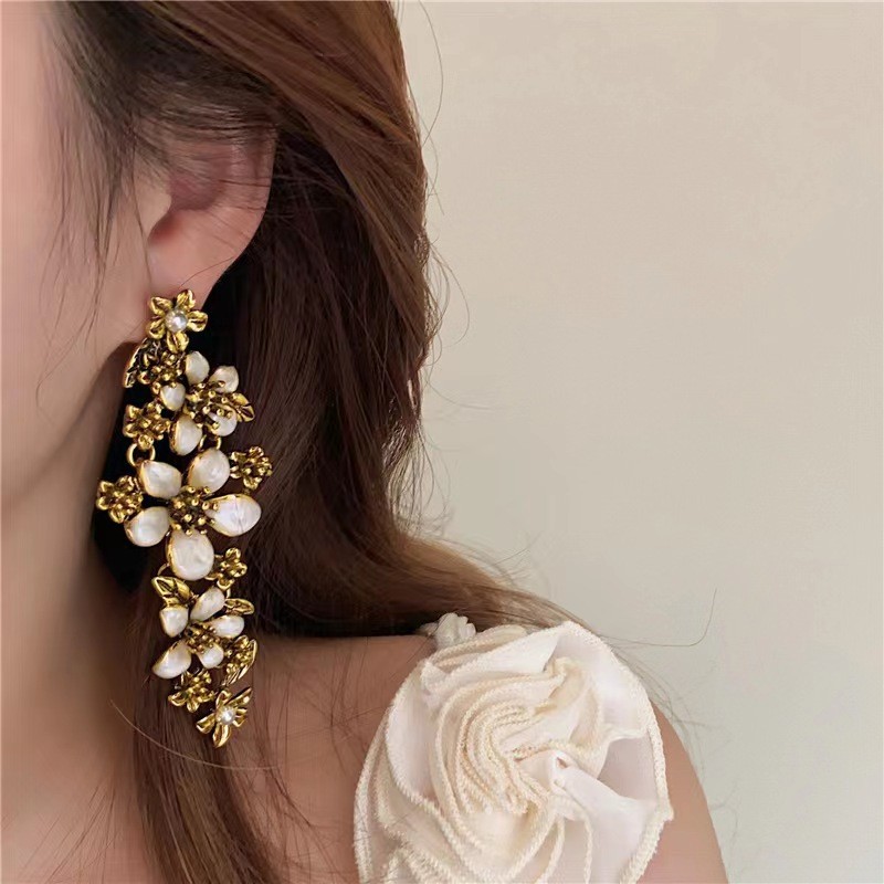 "Fioritura" Vintage 18K Golden Earrings