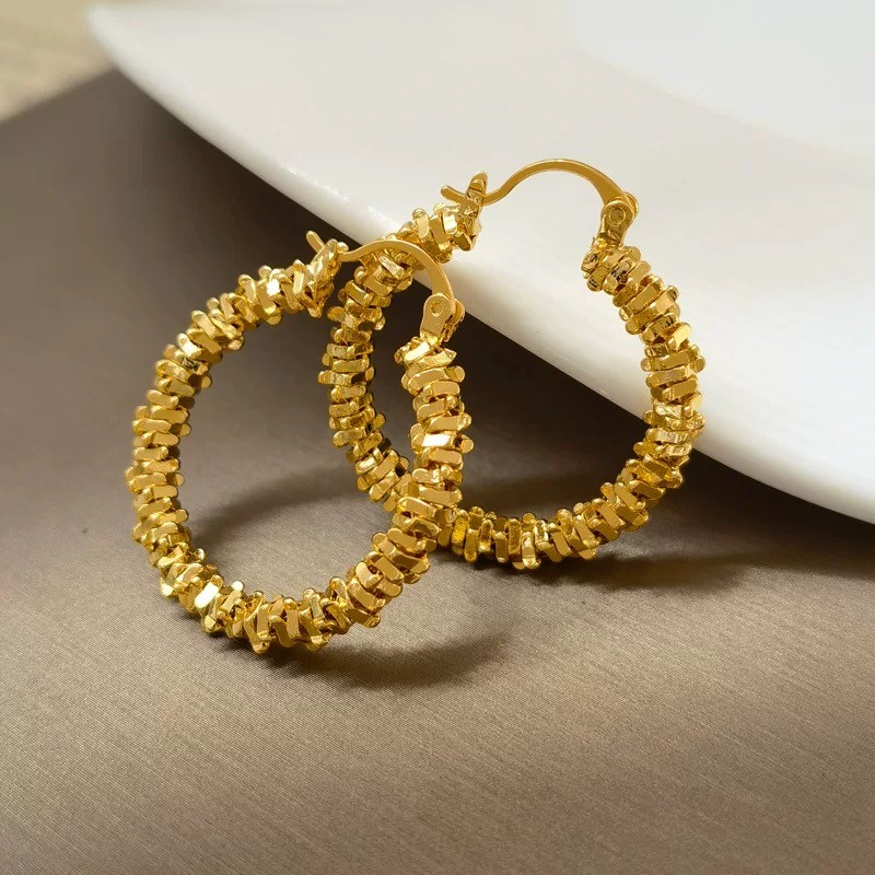 "Aros" 18K Gold-plated Fashionista Hoops