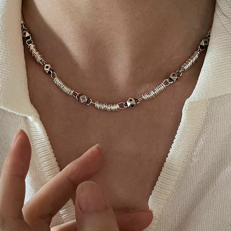 "Grande Pierre" Silver 925 Zircon Statement Necklace