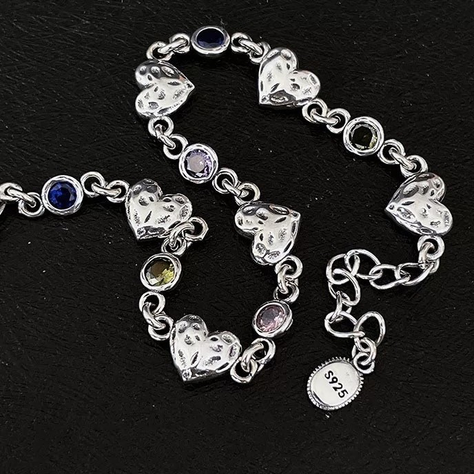"Cadenas d'Amour" Silver 925 Zircon Bracelet