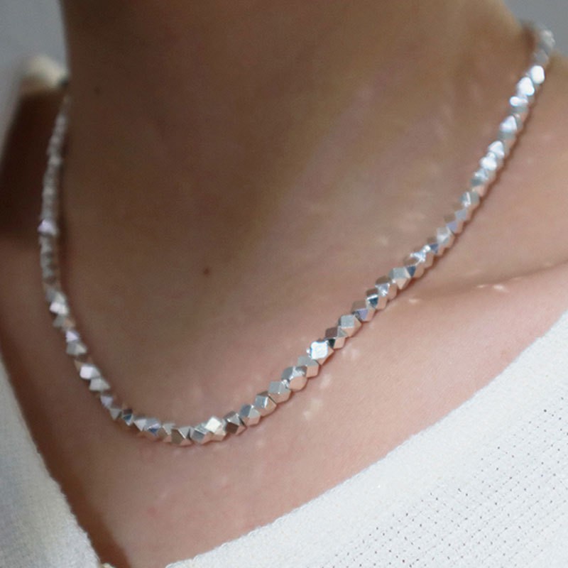 "Cilissa" Silver 925 Cubes Fashionista Necklace