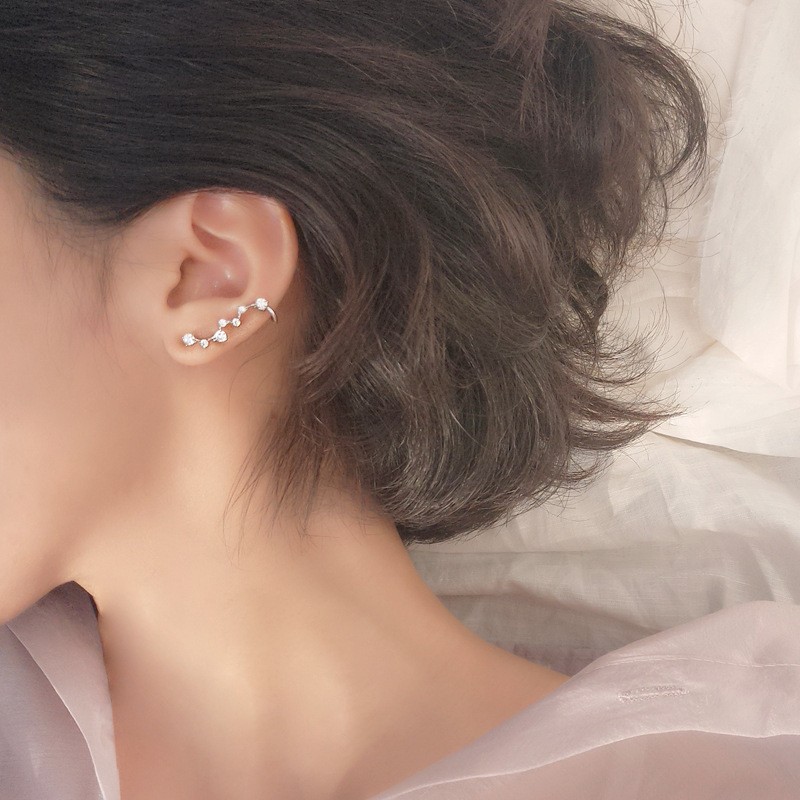 "Galassia" Silver 925 Zircon Statement Ear Cuffs