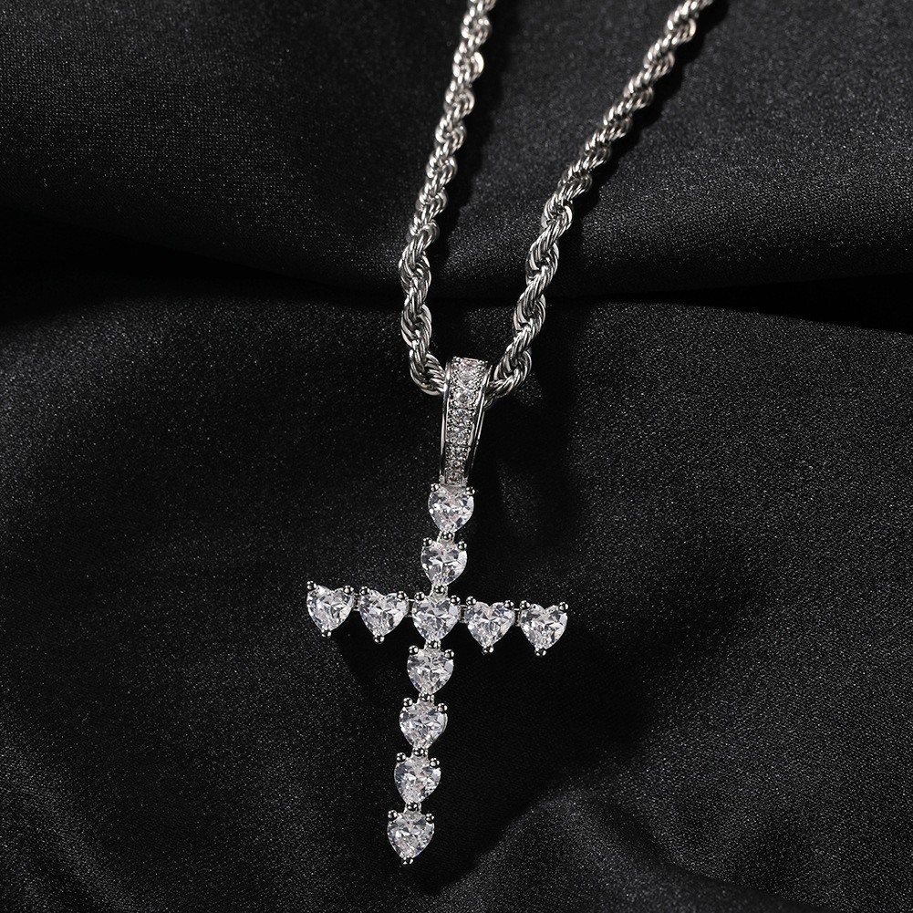 "Alma" 3A Zircon 18K White Gold-plated Stainless Steel Necklace