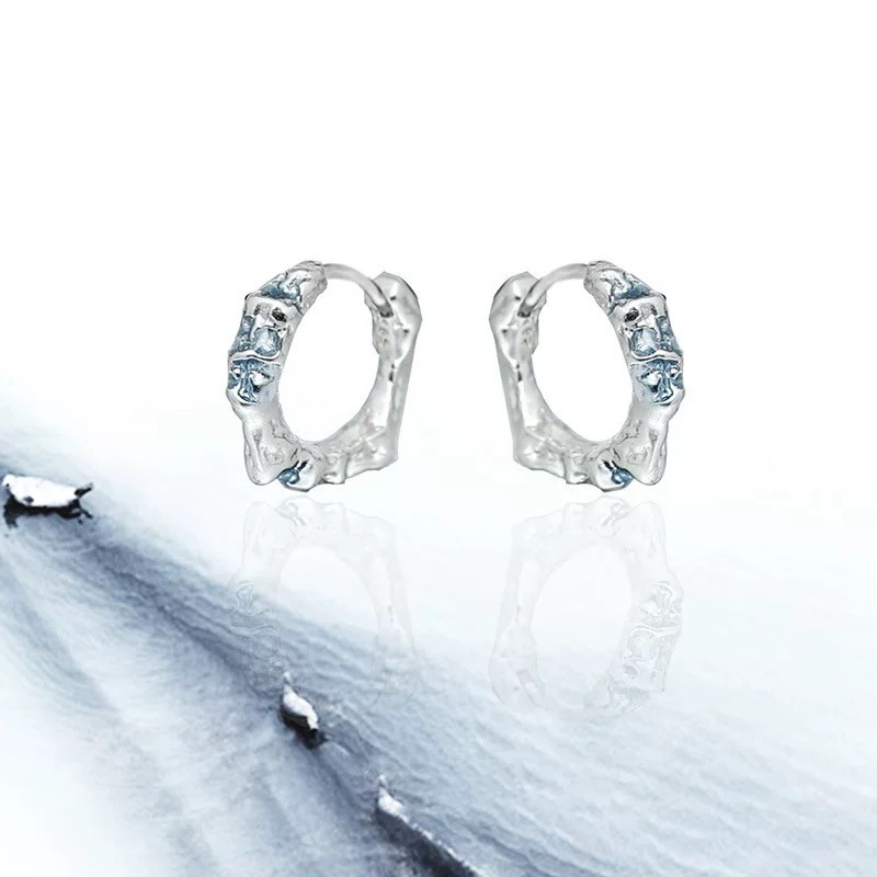 "Laguna" Silver 925 Zircon Hoops