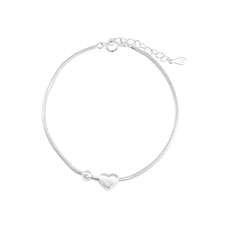 "Pura" Silver 925 Heart Snake chain Bracelet