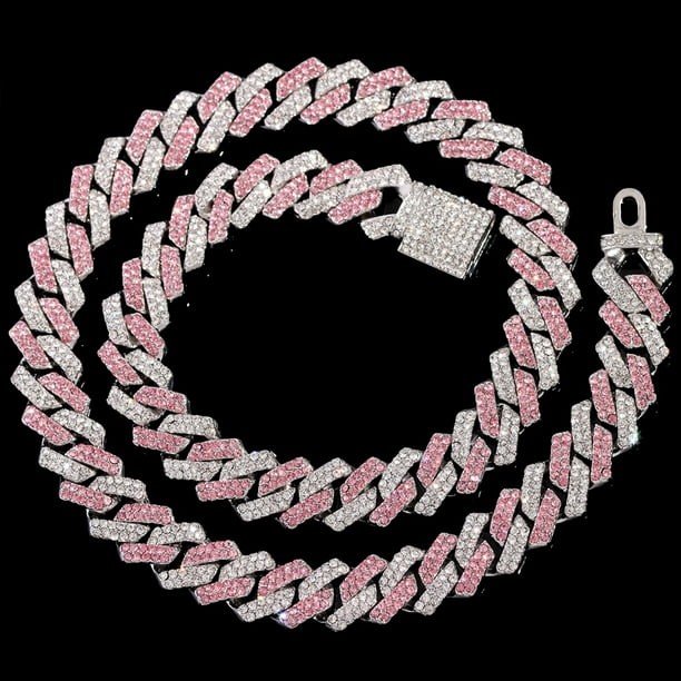 "Apollo" Pink Rhinestones Alloy Silver-plated Necklace