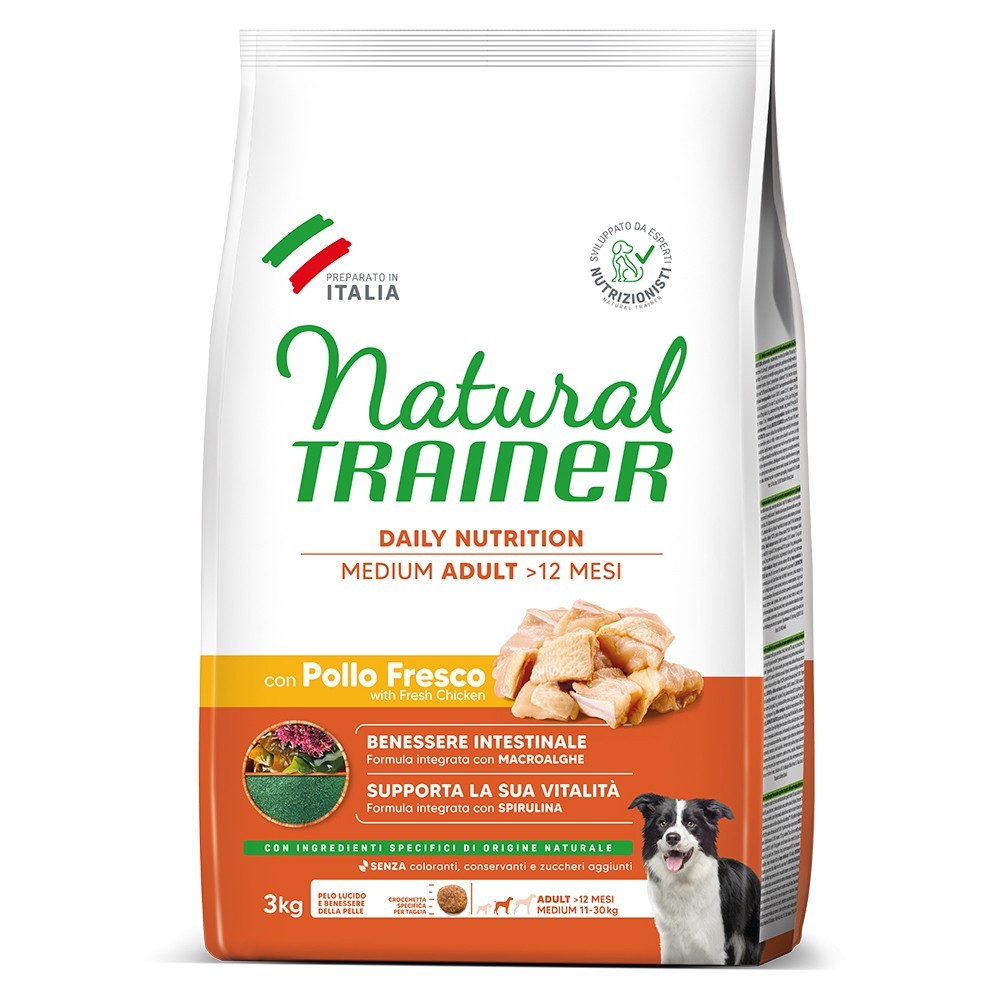 NATURAL TRAINER MEDIUM/ ADULT με Κοτόπουλο 3kg